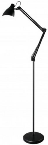 Торшерный напольный (светильник) Camelion плафон из металла 40Вт Черный картинка 